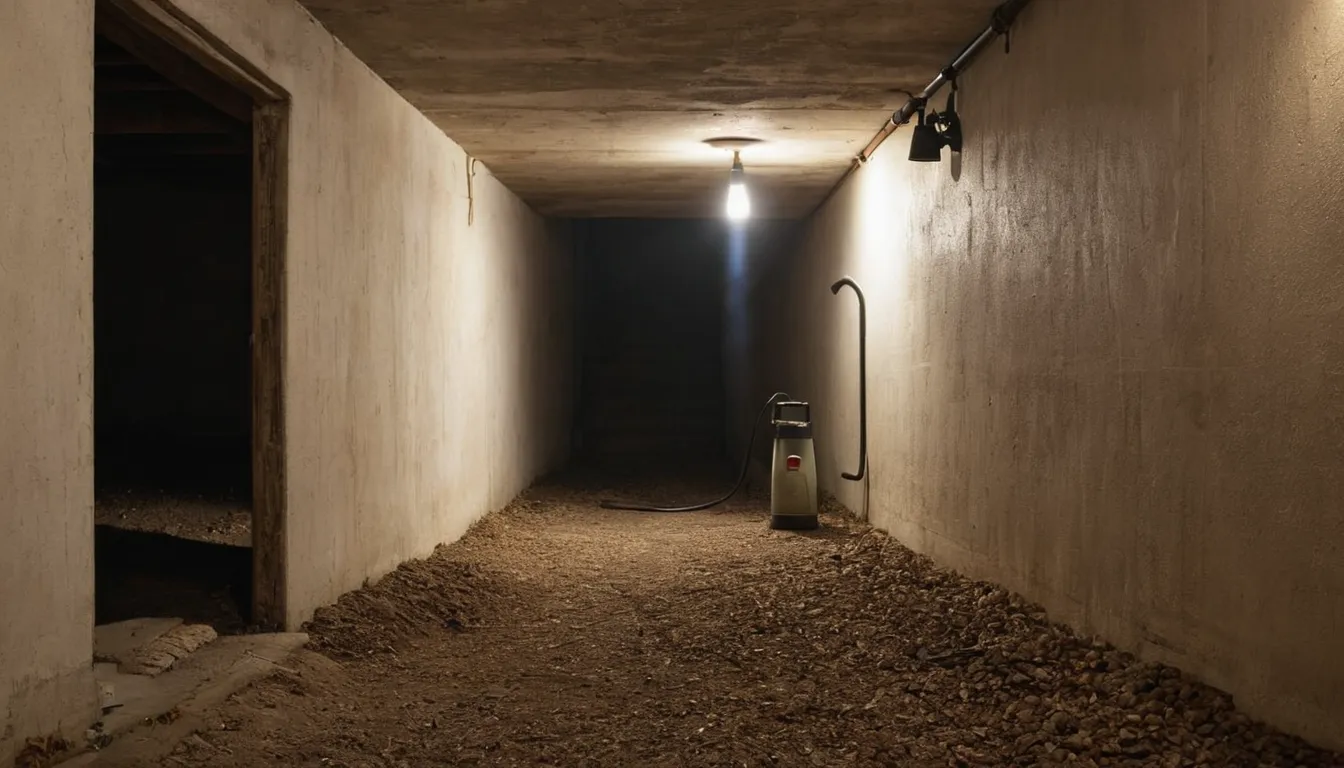 A provider checking a basement wall for early pest signs in a the Fairfax area home